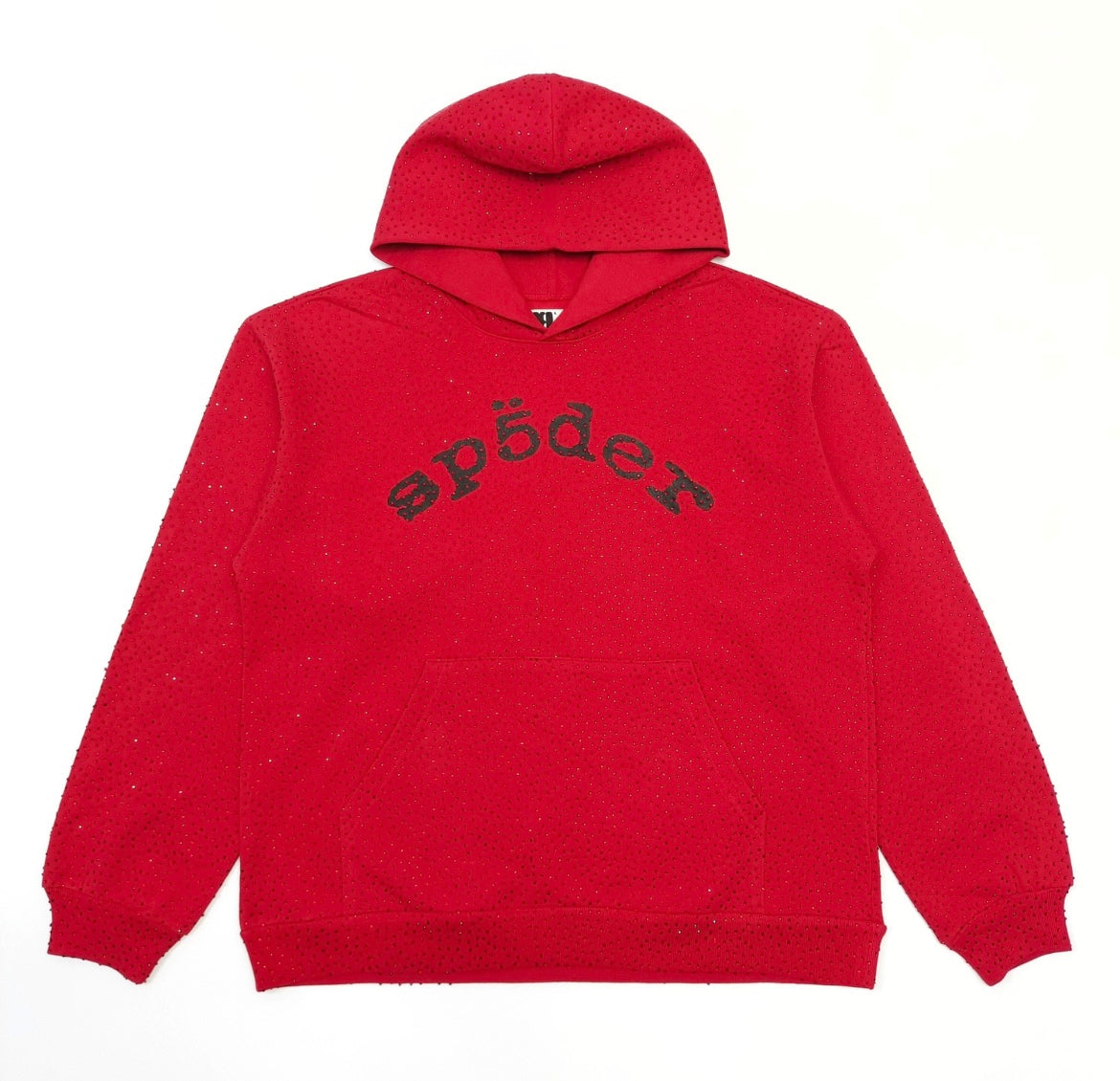 Sp5der VVS Rhinestone Hoodie Red