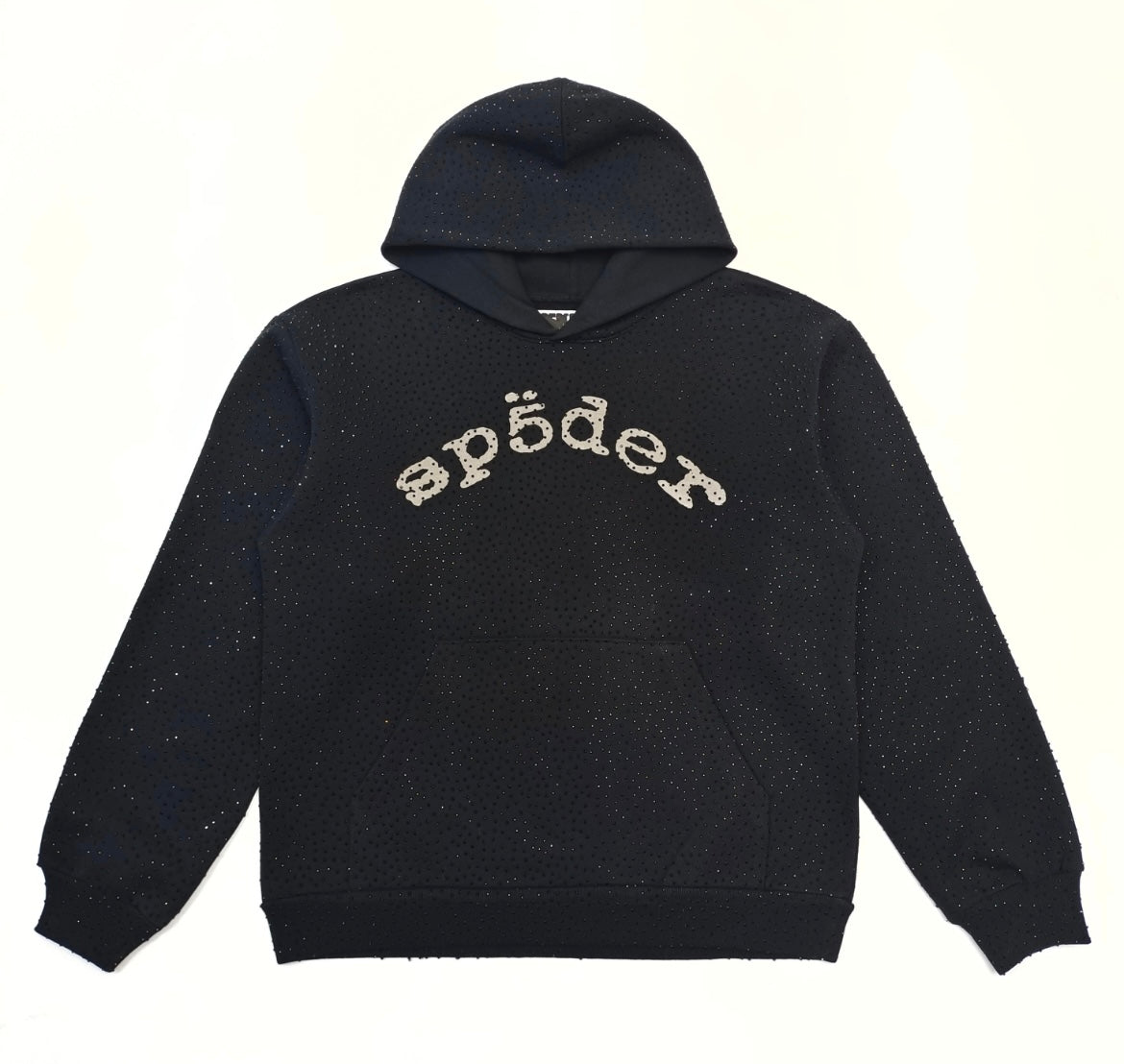 Sp5der VVS Rhinestone Hoodie Black